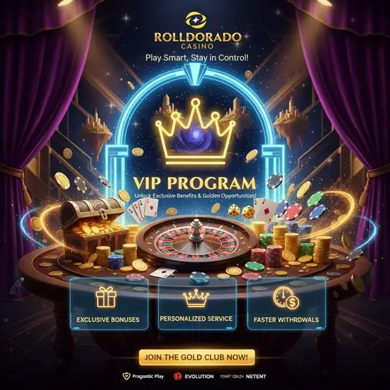 Exkluzív VIP program a RollDorado Kaszinóban 👑